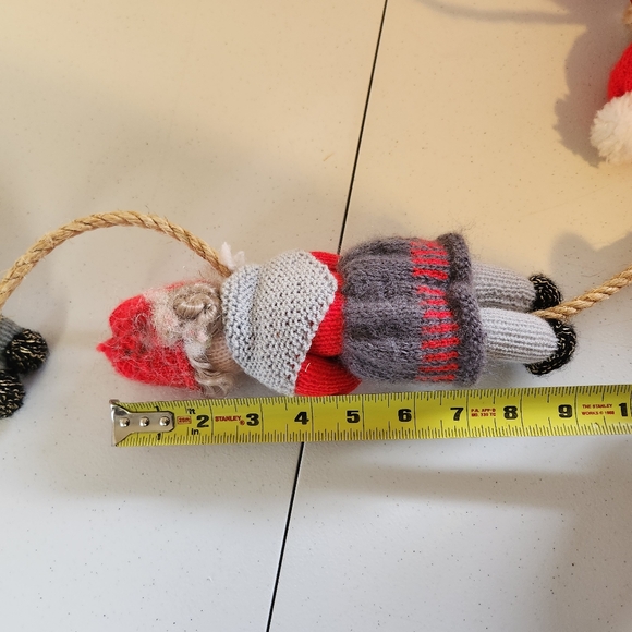 Vintage Sweden Wool Knit Dolls On 6' Garland Rope Boys Girls Folk Art Christmas - Picture 14 of 16